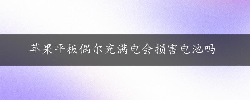 苹果平板偶尔充满电会损害电池吗