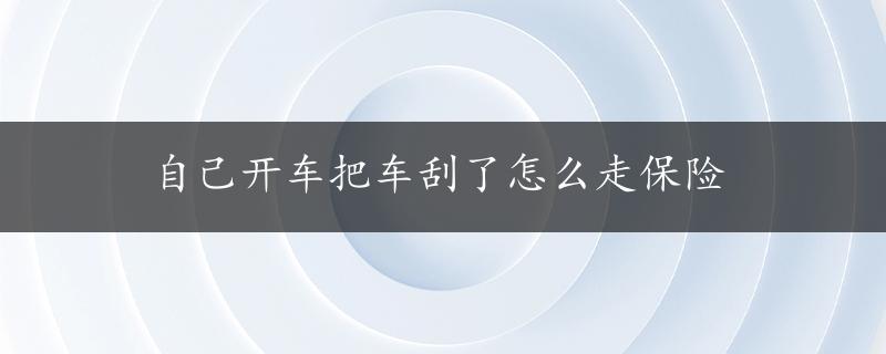 自己开车把车刮了怎么走保险