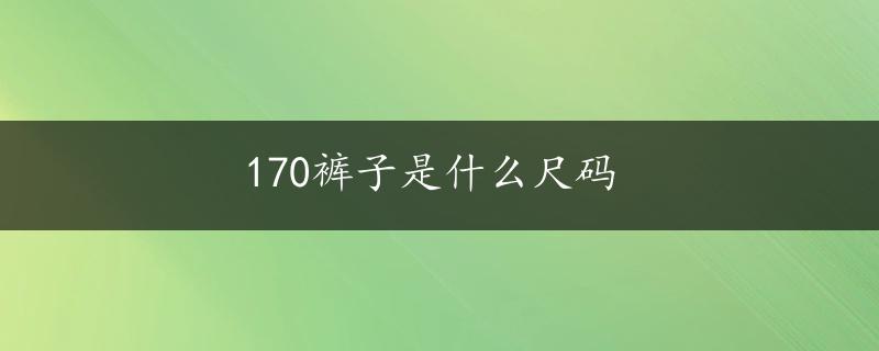 170裤子是什么尺码