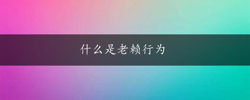 什么是老赖行为