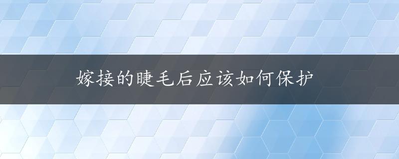 嫁接的睫毛后应该如何保护