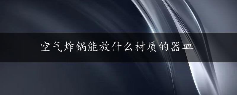 空气炸锅能放什么材质的器皿