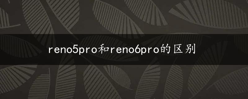 reno5pro和reno6pro的区别