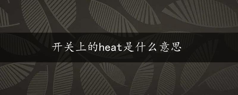 开关上的heat是什么意思