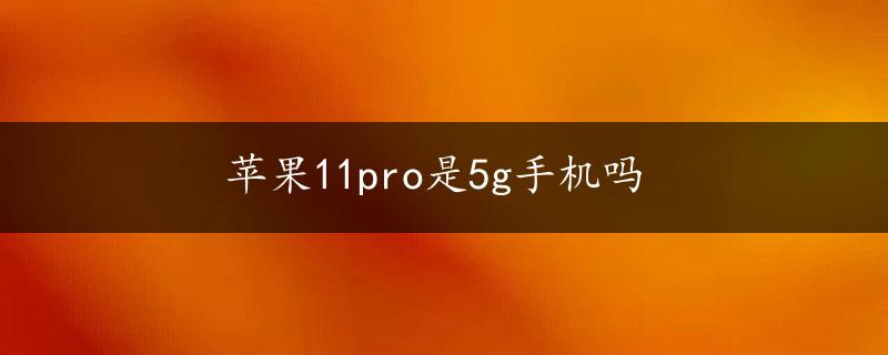 苹果11pro是5g手机吗