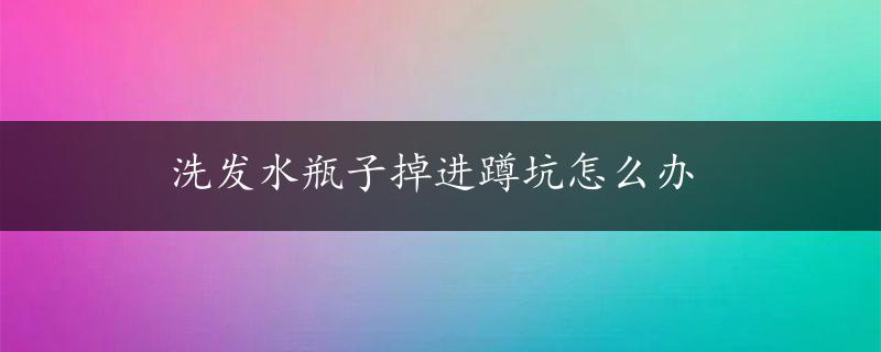 洗发水瓶子掉进蹲坑怎么办