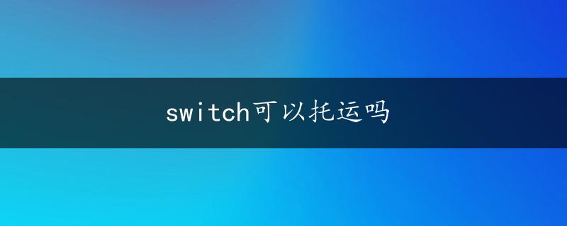 switch可以托运吗