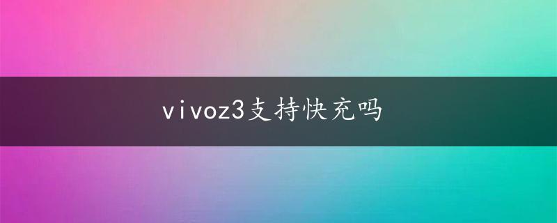 vivoz3支持快充吗