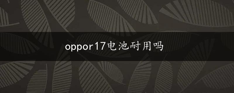 oppor17电池耐用吗