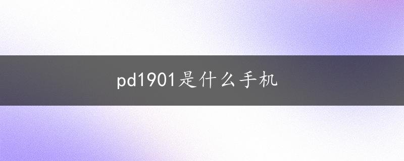 pd1901是什么手机