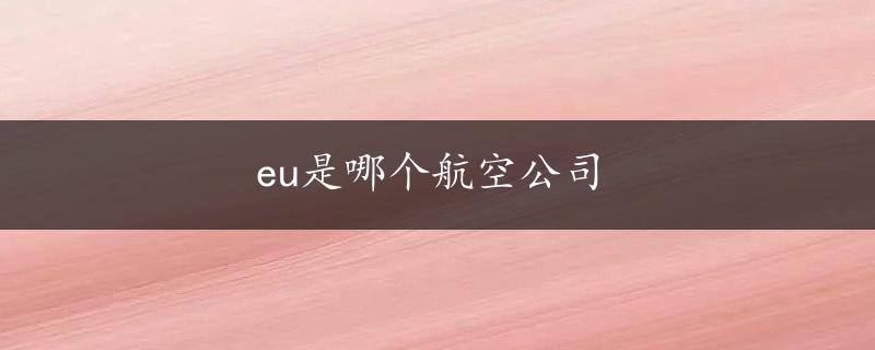 eu是哪个航空公司