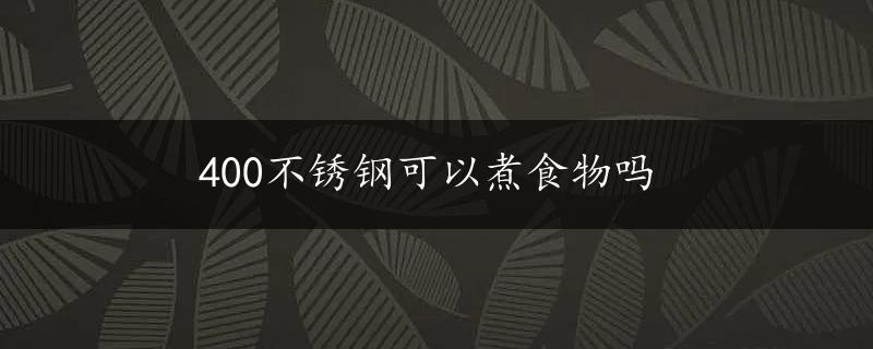 400不锈钢可以煮食物吗