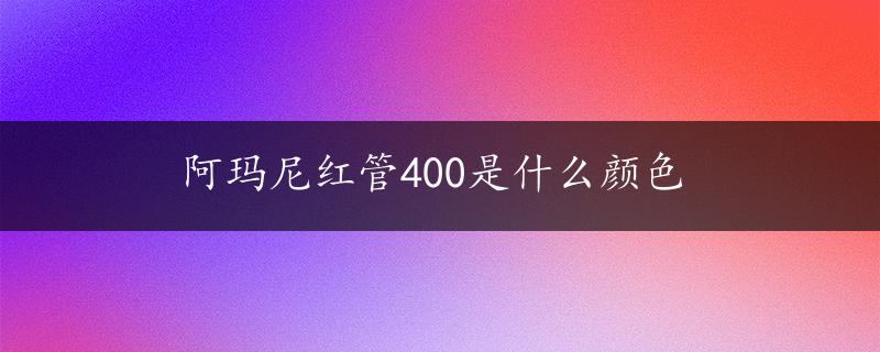 阿玛尼红管400是什么颜色