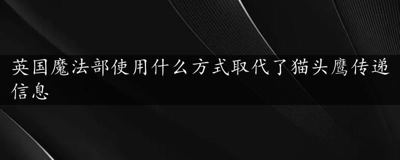 英国魔法部使用什么方式取代了猫头鹰传递信息