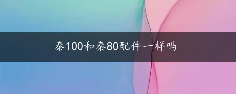 秦100和秦80配件一样吗