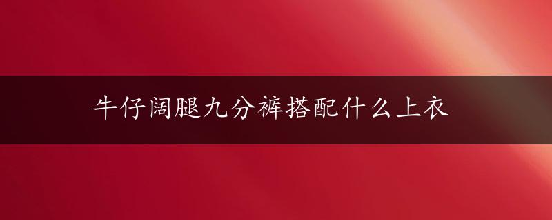 牛仔阔腿九分裤搭配什么上衣