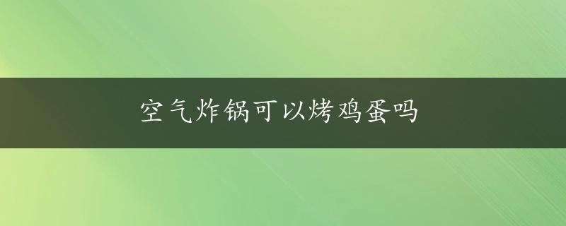 空气炸锅可以烤鸡蛋吗