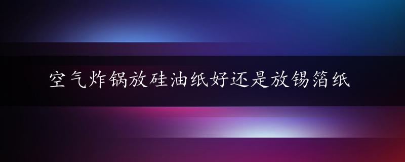 空气炸锅放硅油纸好还是放锡箔纸