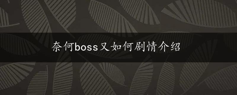 奈何boss又如何剧情介绍