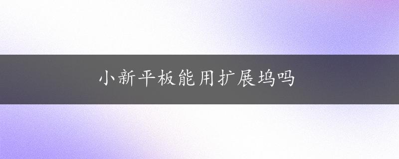 小新平板能用扩展坞吗