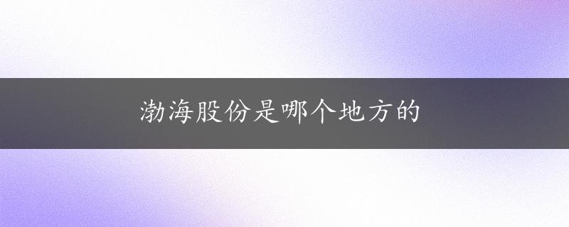 渤海股份是哪个地方的