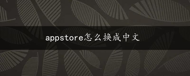 appstore怎么换成中文