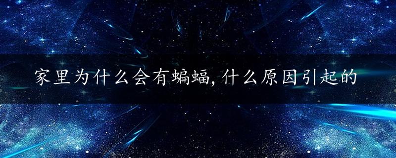 家里为什么会有蝙蝠,什么原因引起的