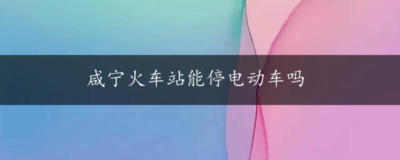 咸宁火车站能停电动车吗