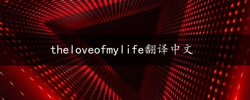 theloveofmylife翻译中文