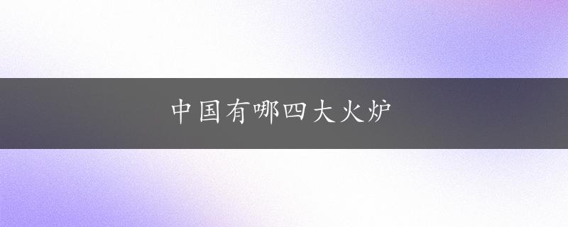 中国有哪四大火炉