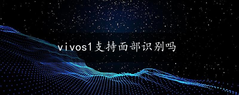 vivos1支持面部识别吗