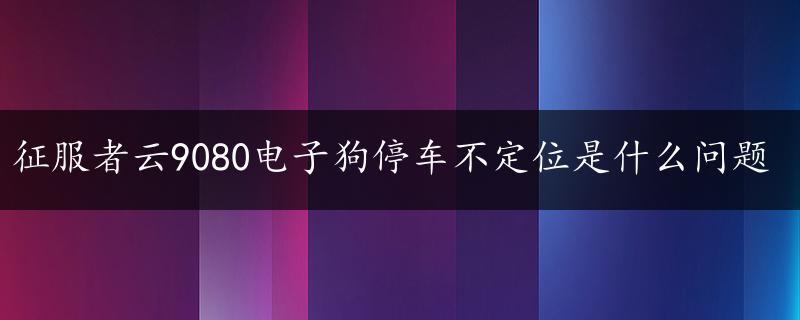 征服者云9080电子狗停车不定位是什么问题