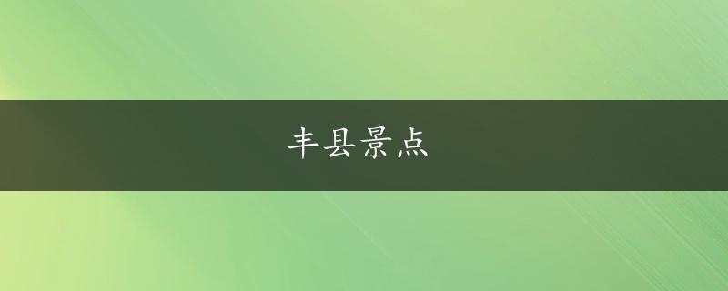 丰县景点