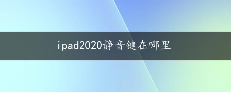 ipad2020静音键在哪里