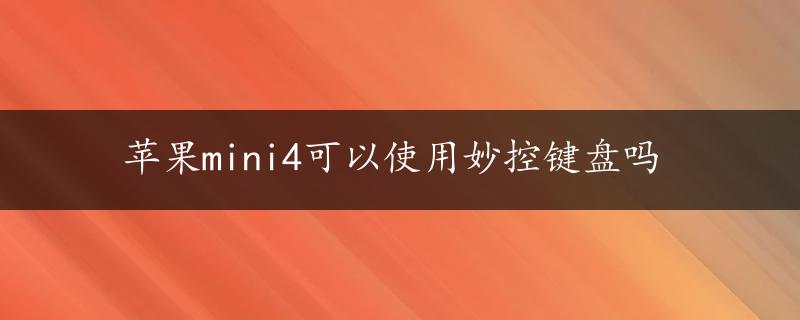 苹果mini4可以使用妙控键盘吗