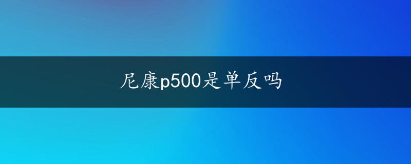 尼康p500是单反吗