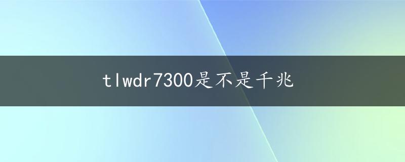 tlwdr7300是不是千兆