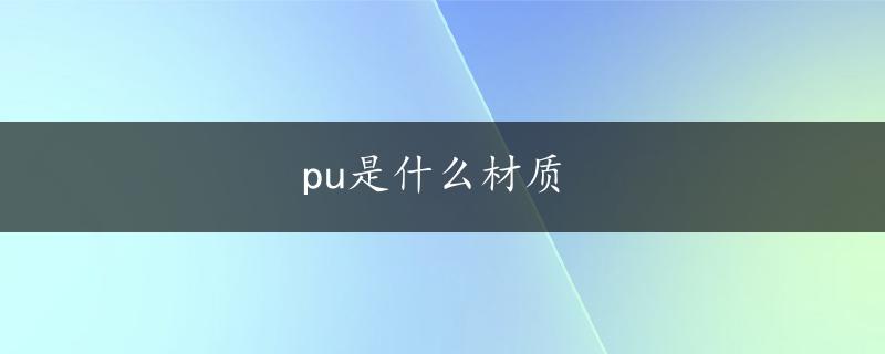 pu是什么材质