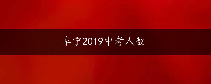 阜宁2019中考人数