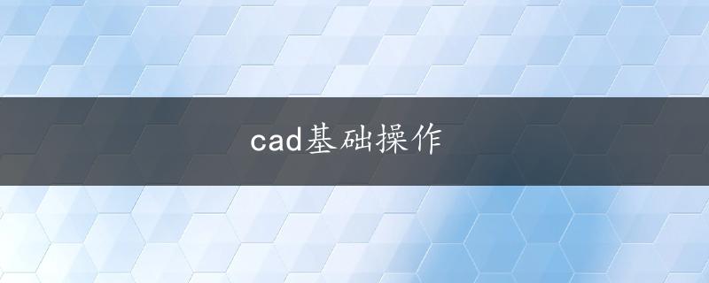 cad基础操作