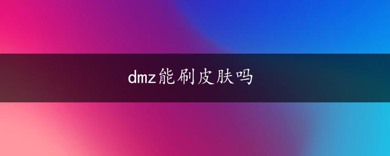 dmz能刷皮肤吗