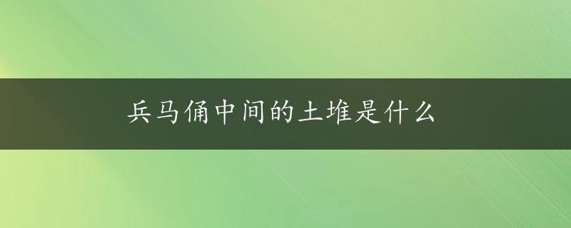 兵马俑中间的土堆是什么