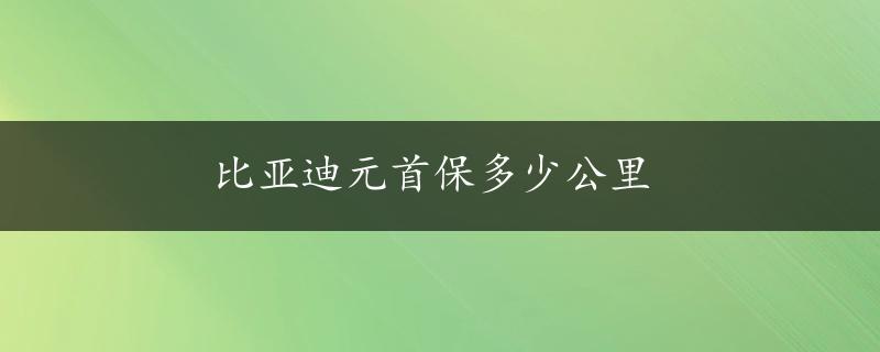 比亚迪元首保多少公里