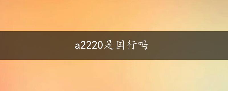 a2220是国行吗