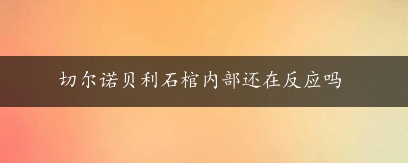 切尔诺贝利石棺内部还在反应吗