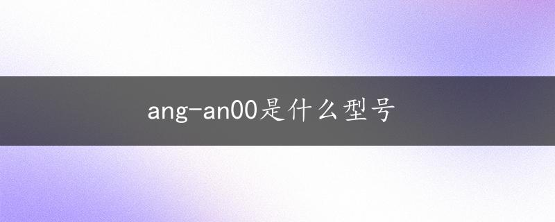 ang-an00是什么型号