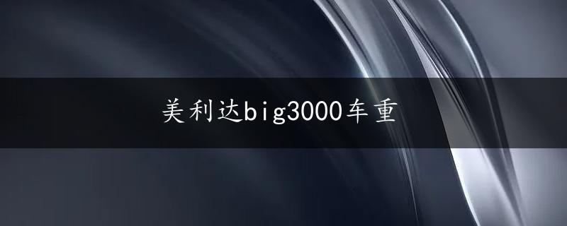 美利达big3000车重