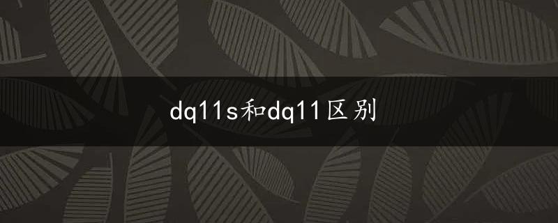 dq11s和dq11区别