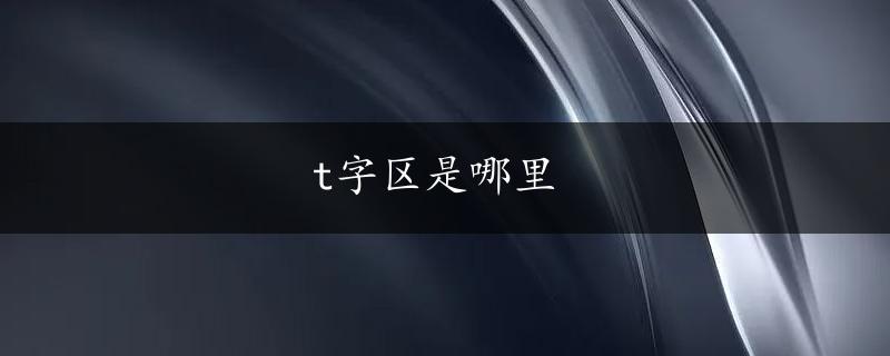 t字区是哪里