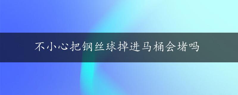 不小心把钢丝球掉进马桶会堵吗